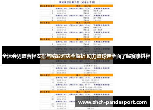 全运会男篮赛程安排与精彩对决全解析 助力篮球迷全面了解赛事进程